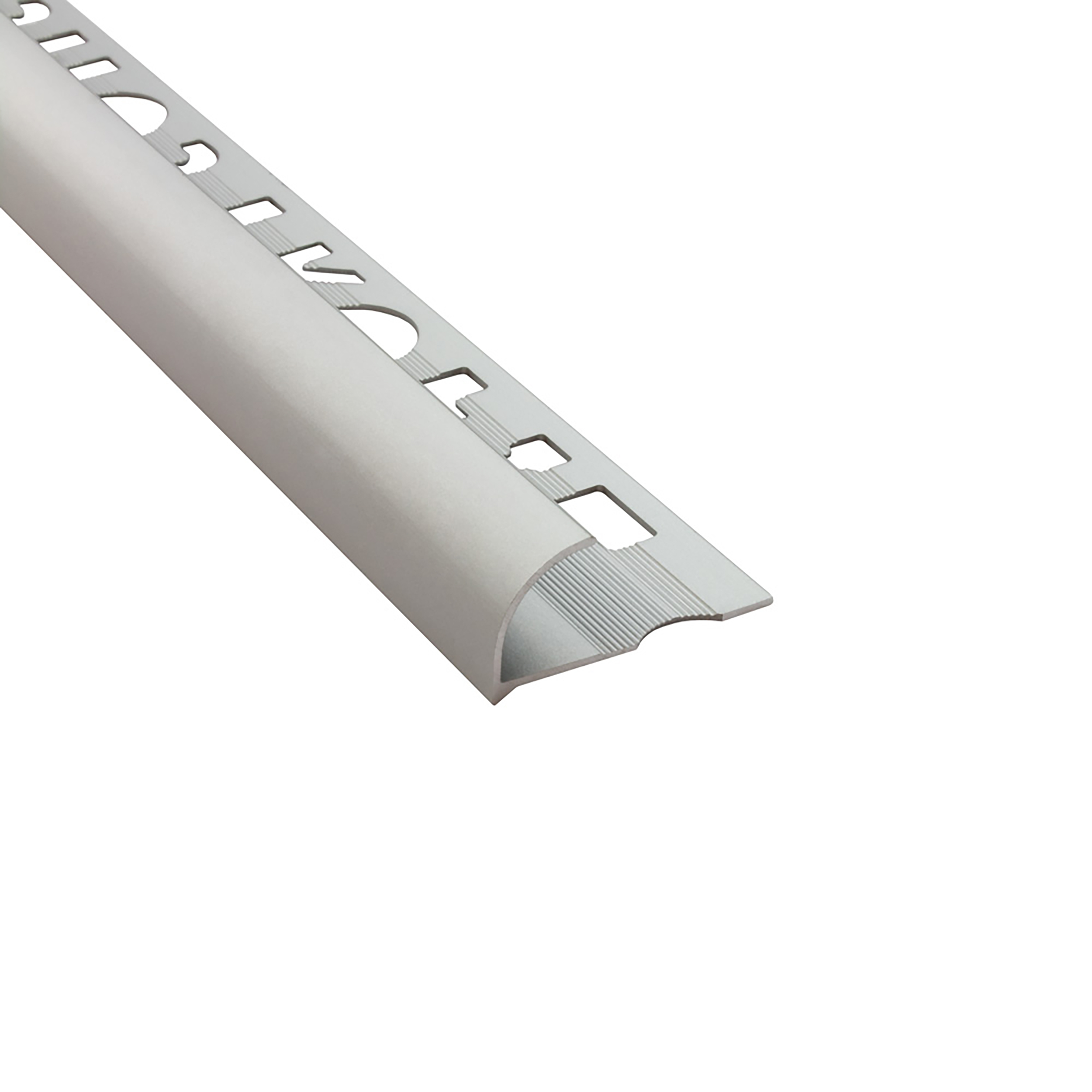 Alu Viertelkreis Profil Fliesenschiene eloxiert silber 2,7m 12mm matt Alu Viertelkreis Profil Fliesenschiene eloxiert silber 2,7m 12mm matt