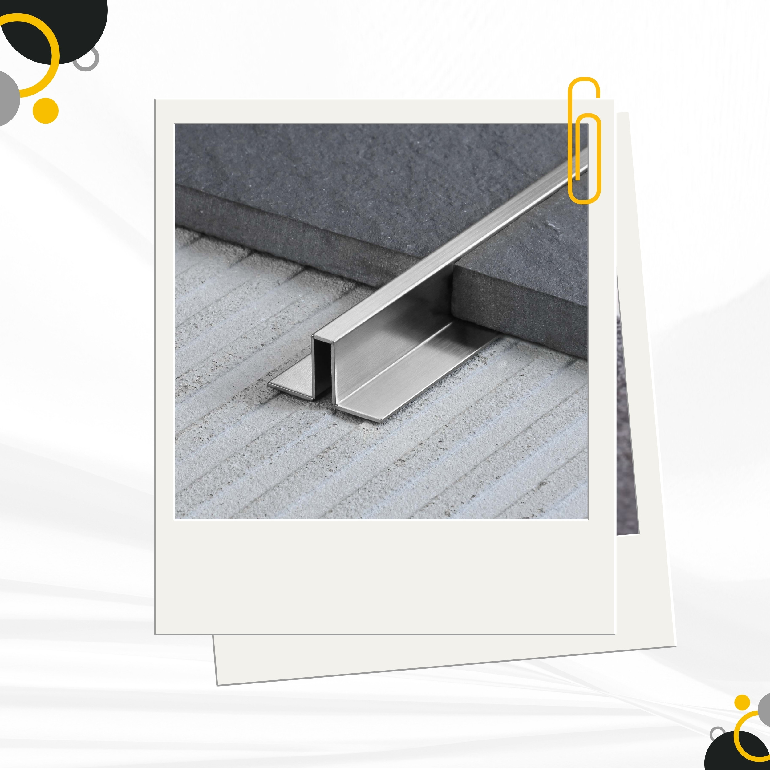 Slim-Line U-Profil Bordüre mit Schenkel Fliesenschiene Edelstahl V2A L250cm H12 Slim-Line U-Profil Bordüre mit Schenkel Fliesenschiene Edelstahl V2A L250cm H12 gebürstet