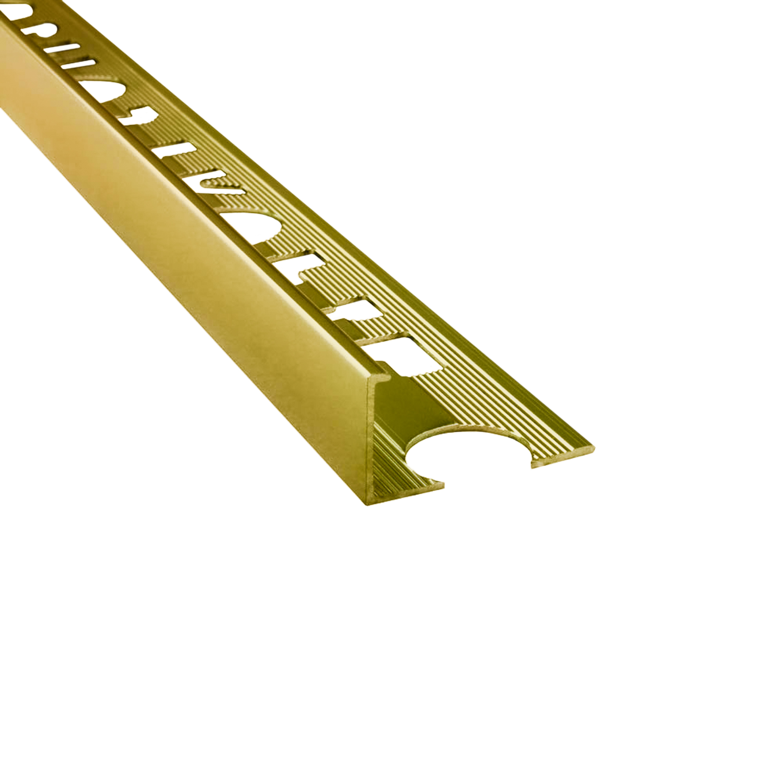 Alu L-Profil Fliesenschiene Fliesenprofil Schiene L270cm 12mm gold poliert