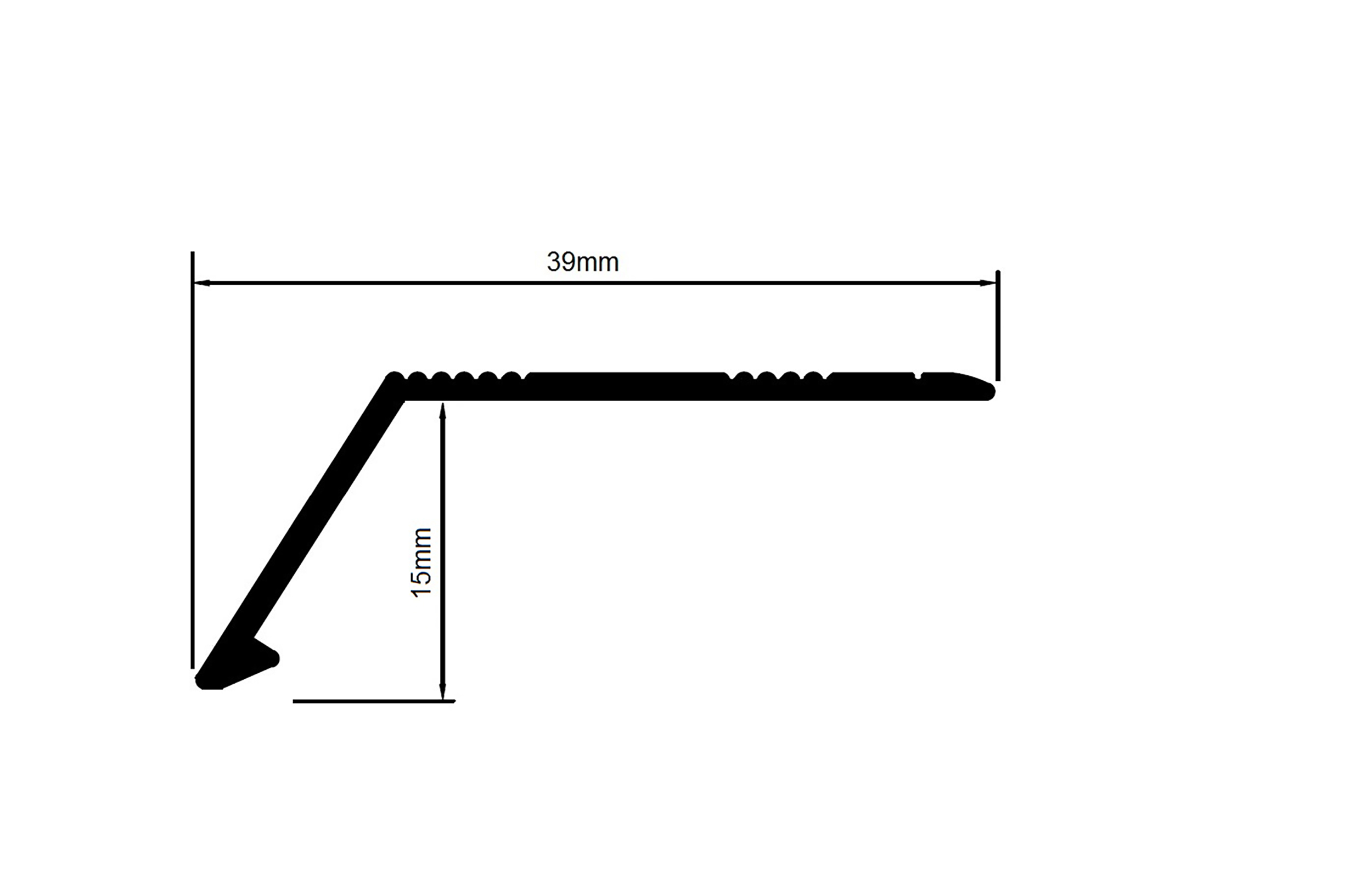 Alu Profil Übergangsschiene Übergangsprofil Laminat matt L90cm 15mm gold