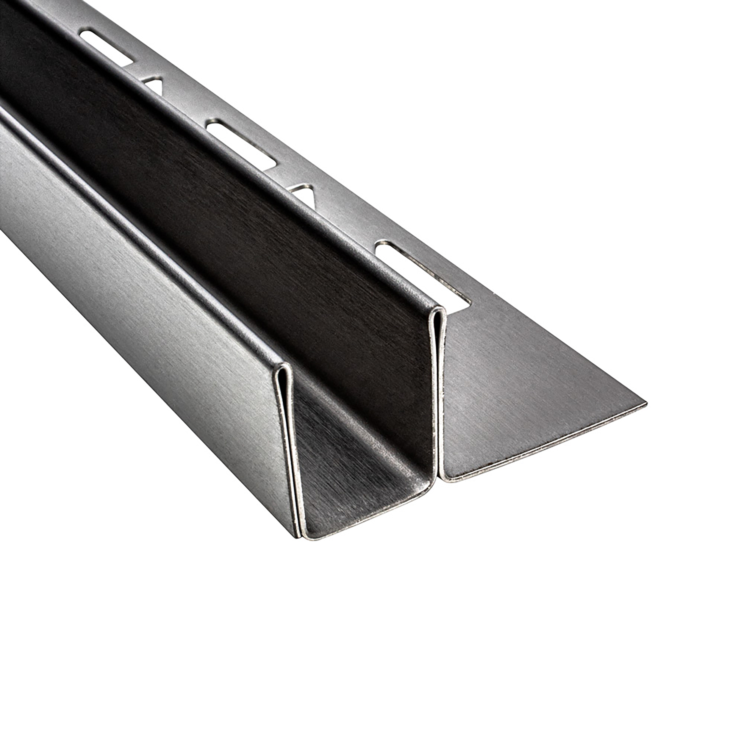 Glas-Fliesenprofil Edelstahl Klemmprofil Wandprofil V2A 2m H19mm 13mm-Glas gebürstet