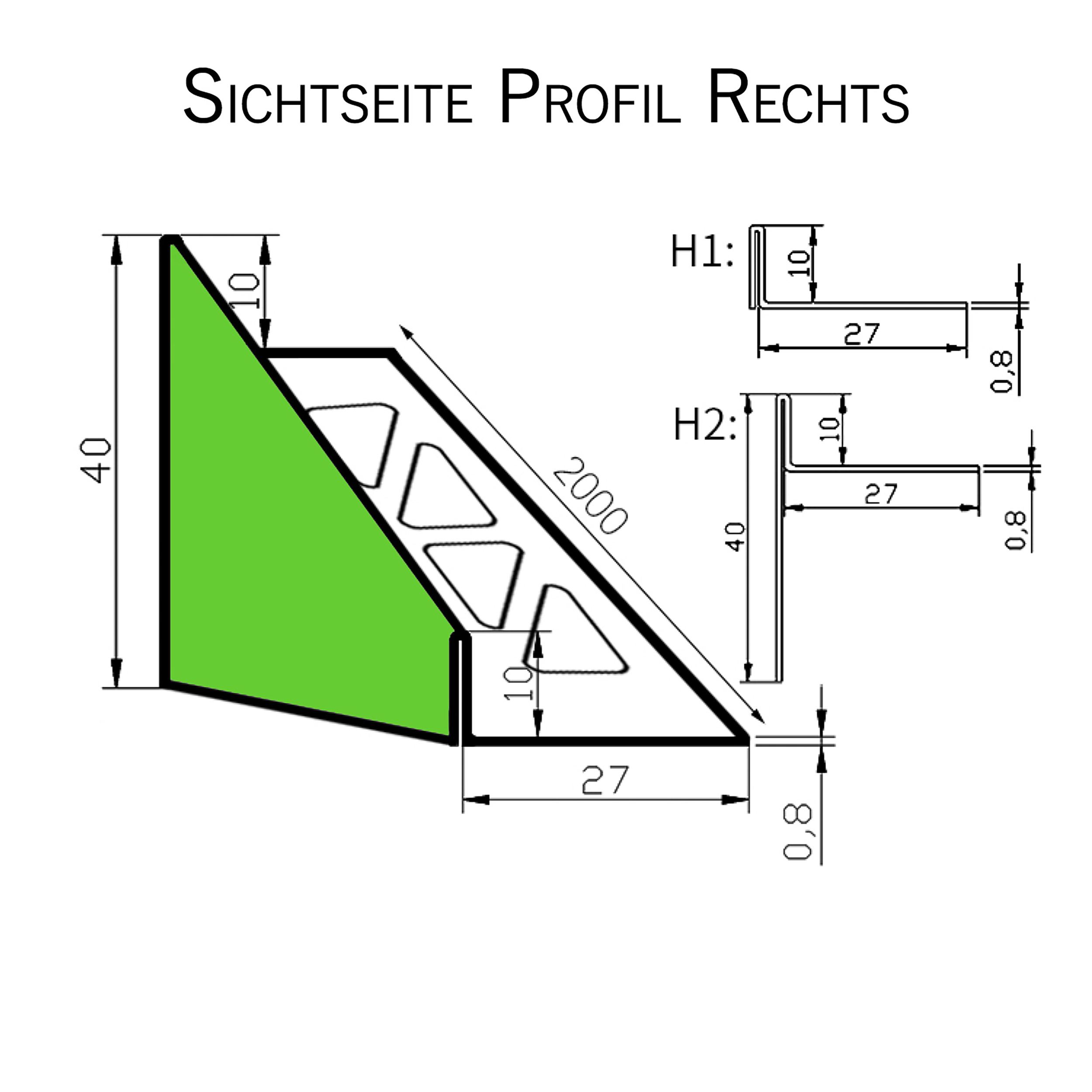 Dusch-, Keil-Profil Gefälleprofil begehbare Dusche gebürstet 10mm Rechts 200cm Dusch-, Keil-Profil Gefälleprofil begehbare Dusche gebürstet 10mm Rechts 200cm