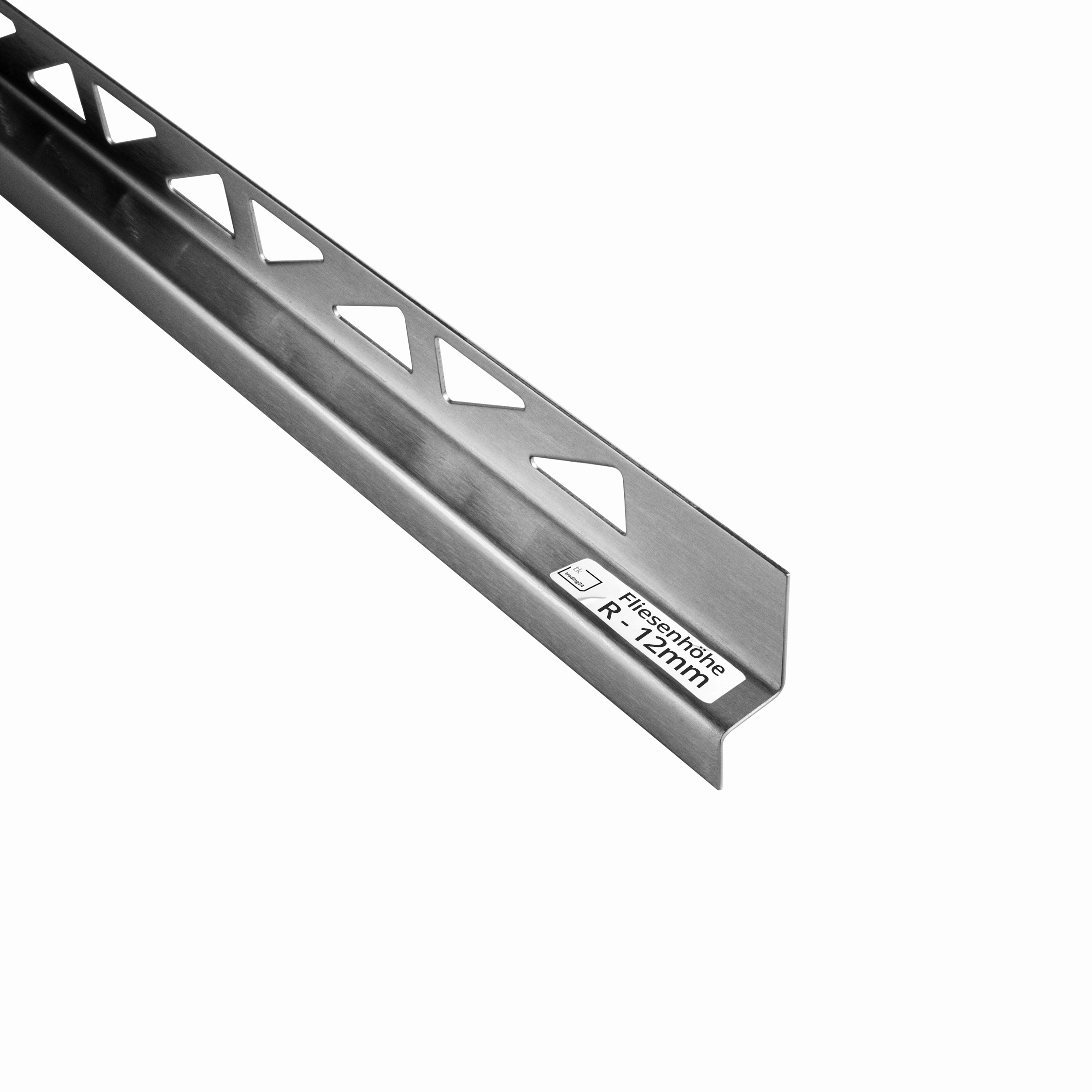 Dusch-, Wand-, Keil-Profil Gefälleprofil begehbare Dusche gebürstet 12mm Typ 6 - Rechts - 200cm