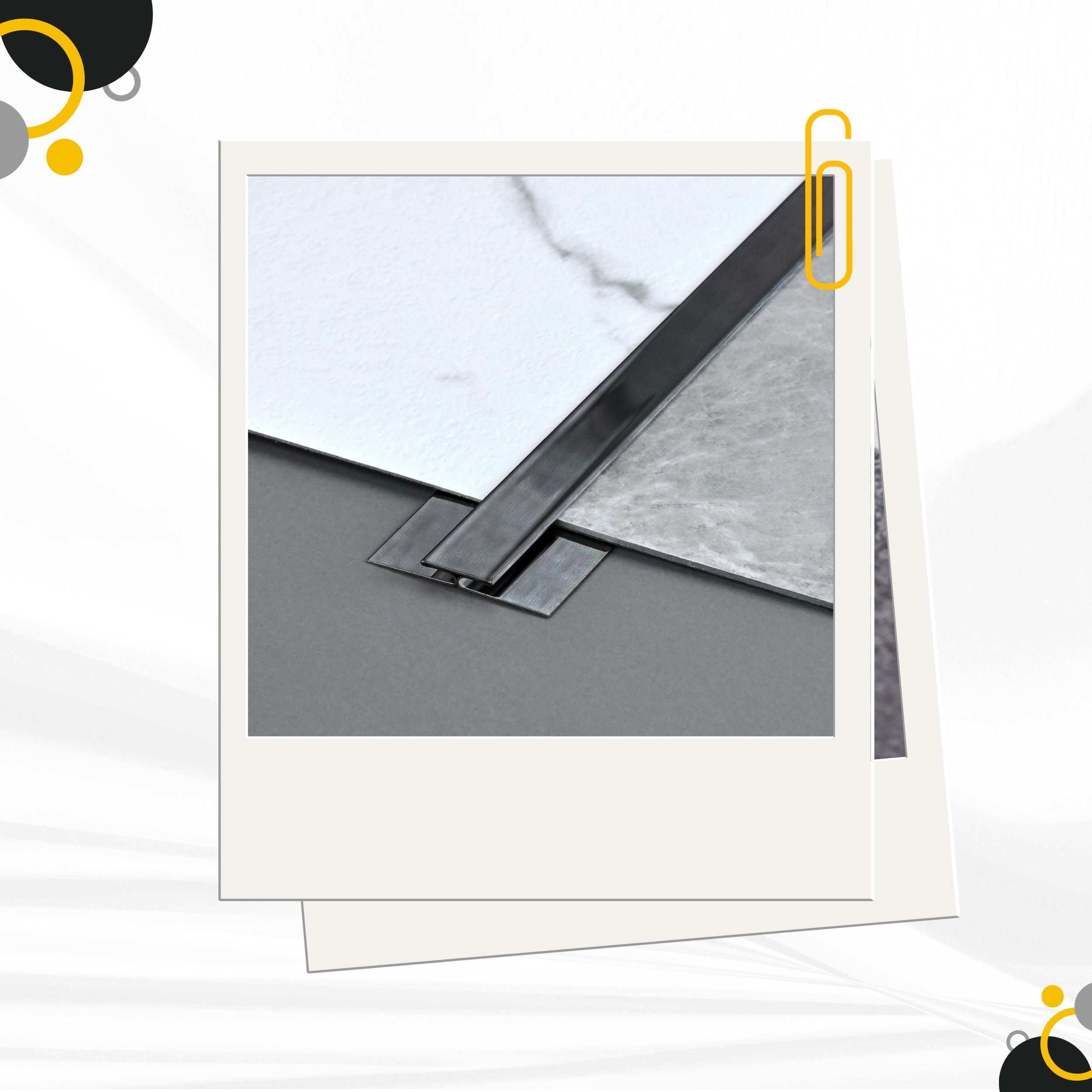 Vinyl Übergangsprofil H-Profil Edelstahl V2A, L250cm, H2mm, schwarz anthrazit gebürstet