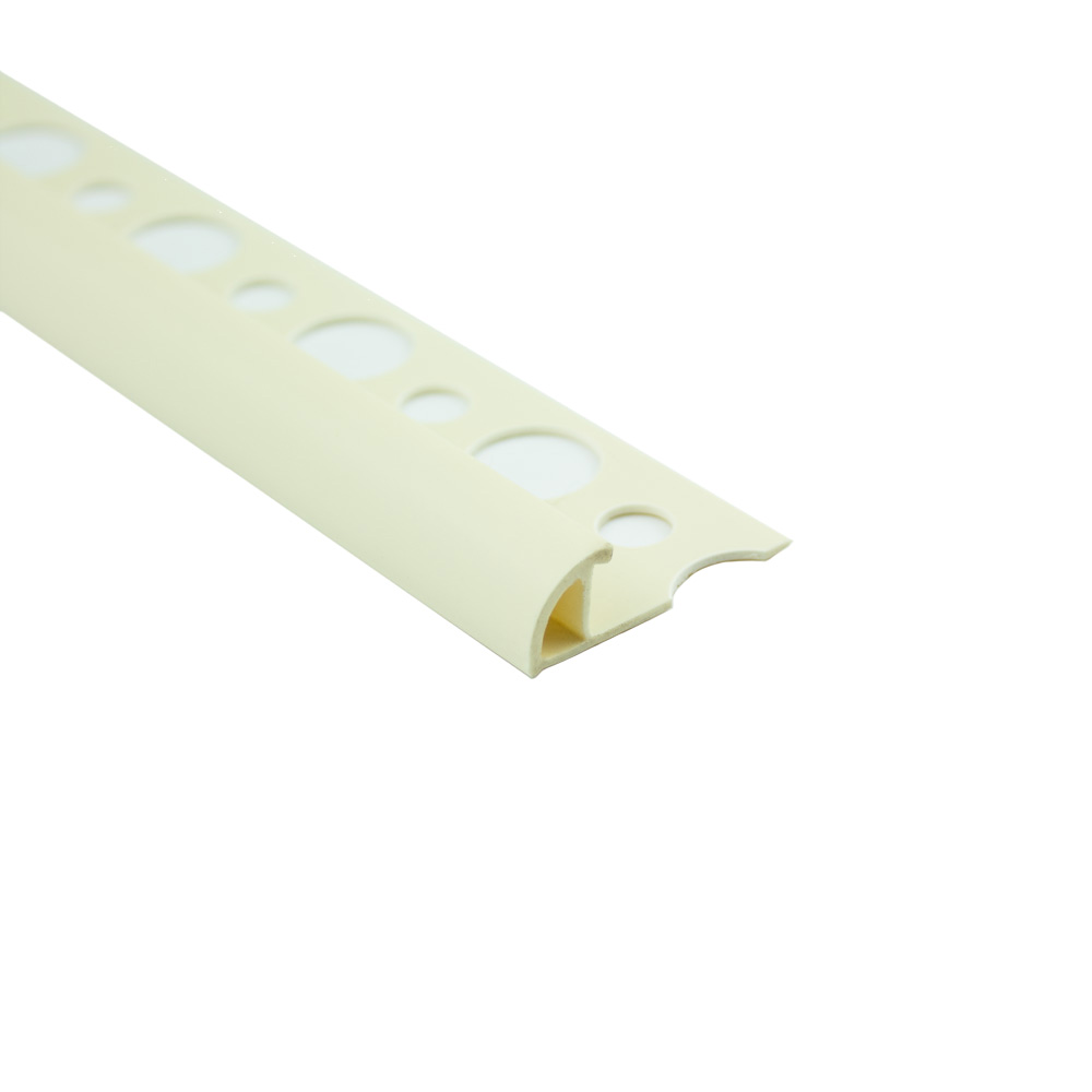 PVC Viertelkreis Fliesenschiene Fliesenprofil Kunststoff Schiene 8mm Jasmin PVC Viertelkreis Fliesenschiene Fliesenprofil Kunststoff Schiene 8mm Jasmin