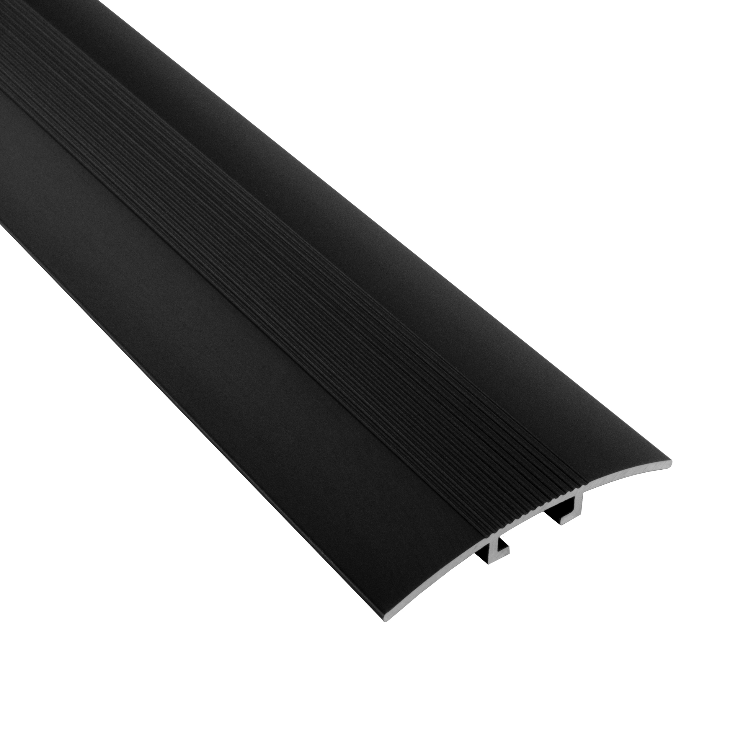 Alu Profil Übergangsschiene Übergangsprofil Laminat matt L90cm 40mm schwarz