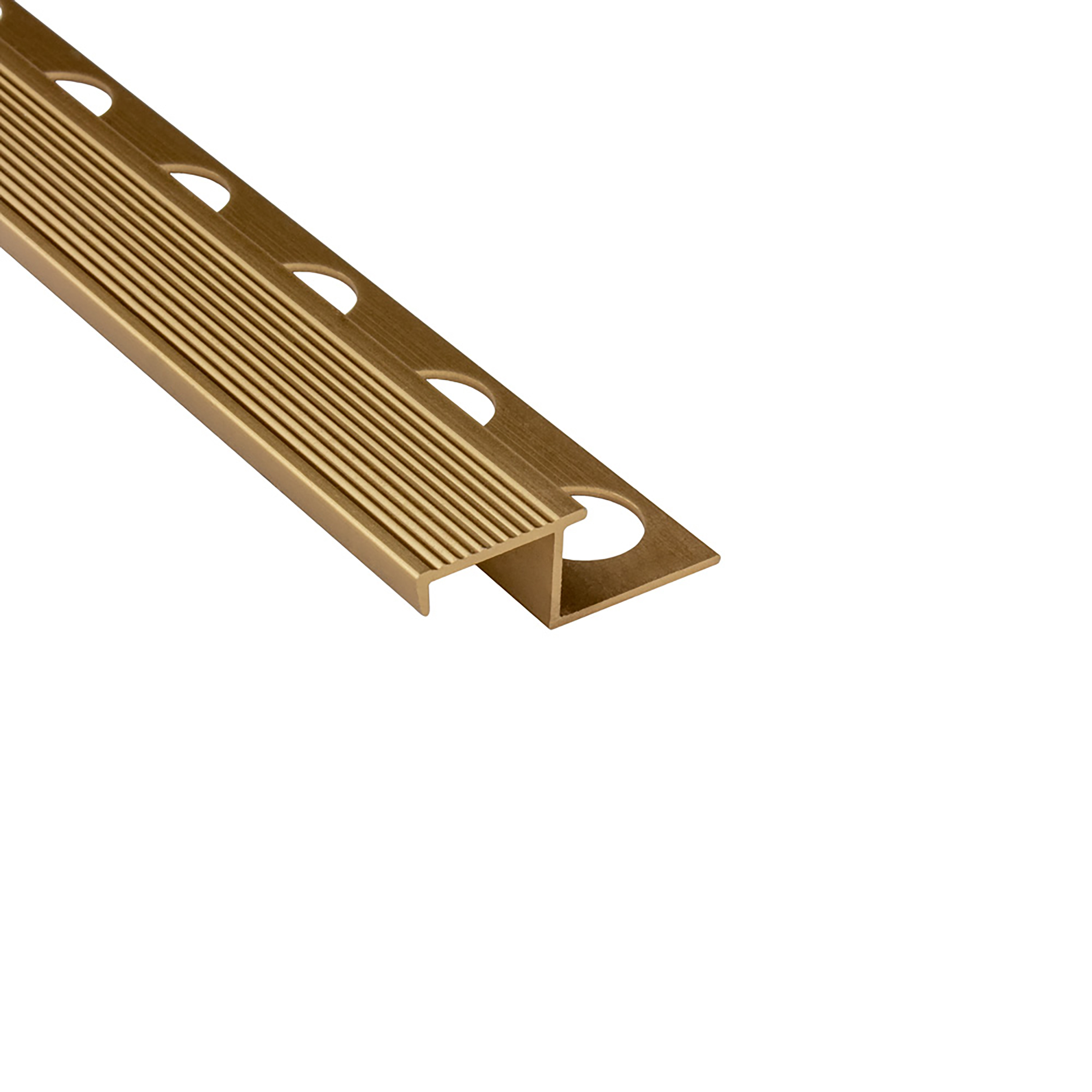 Alu Stufenprofil Fliesenschiene Profil Treppe Schiene L300cm H10mm gold Alu Stufenprofil Fliesenschiene Profil Treppe Schiene L300cm H10mm gold