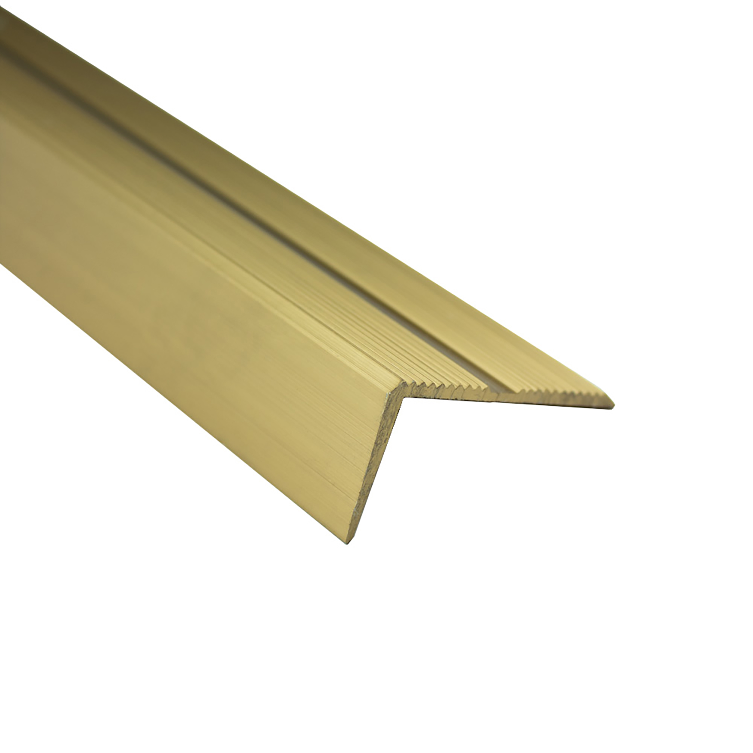 Alu L-Profil Treppe Fliesenschiene Laminat matt L300cm B40mm gold Alu L-Profil Treppe Fliesenschiene Laminat matt L300cm B40mm gold