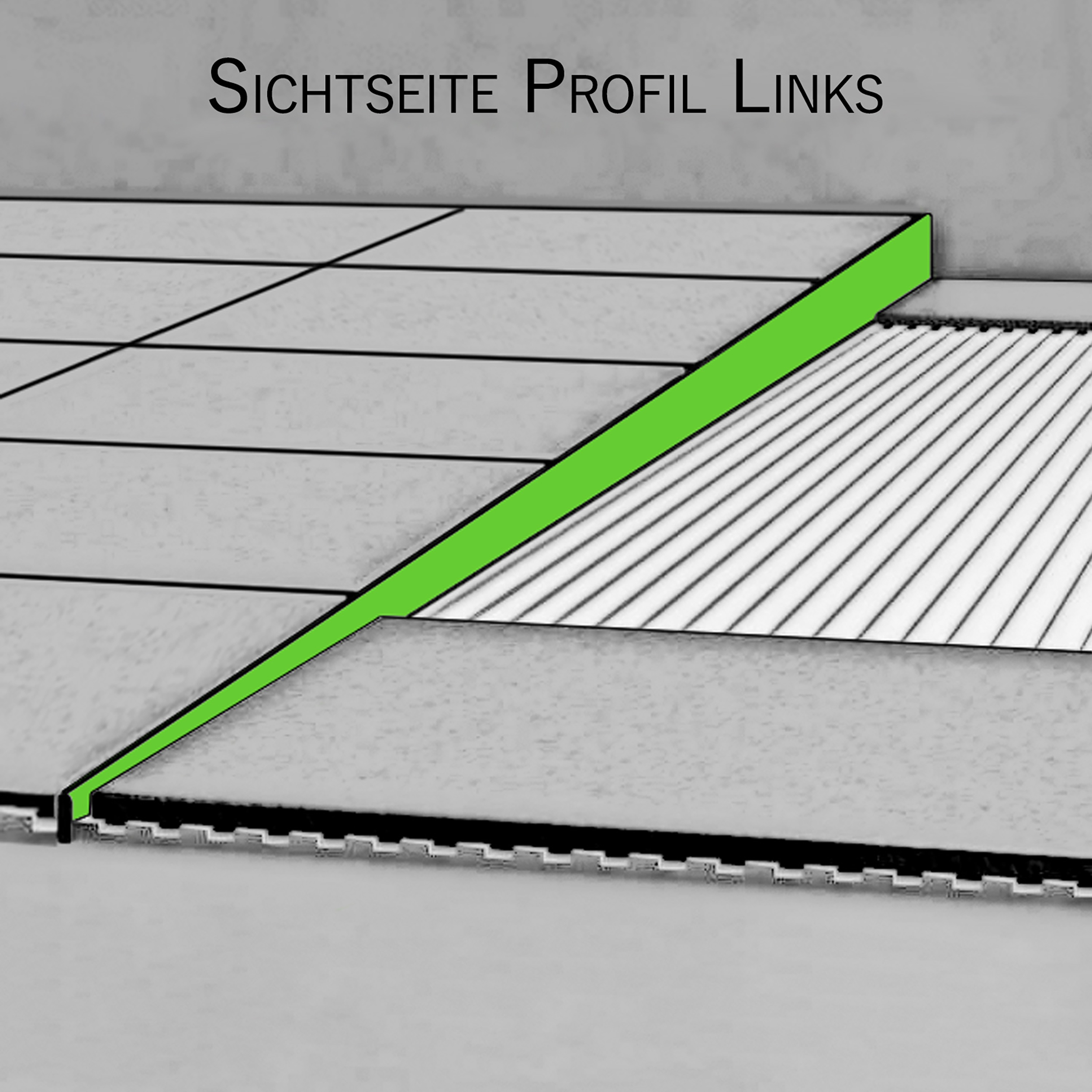 Dusch-, Keil-Profil Gefälleprofil begehbare Dusche gebürstet 12,5mm Links 100cm Dusch-, Keil-Profil Gefälleprofil begehbare Dusche gebürstet 12,5mm Links 100cm