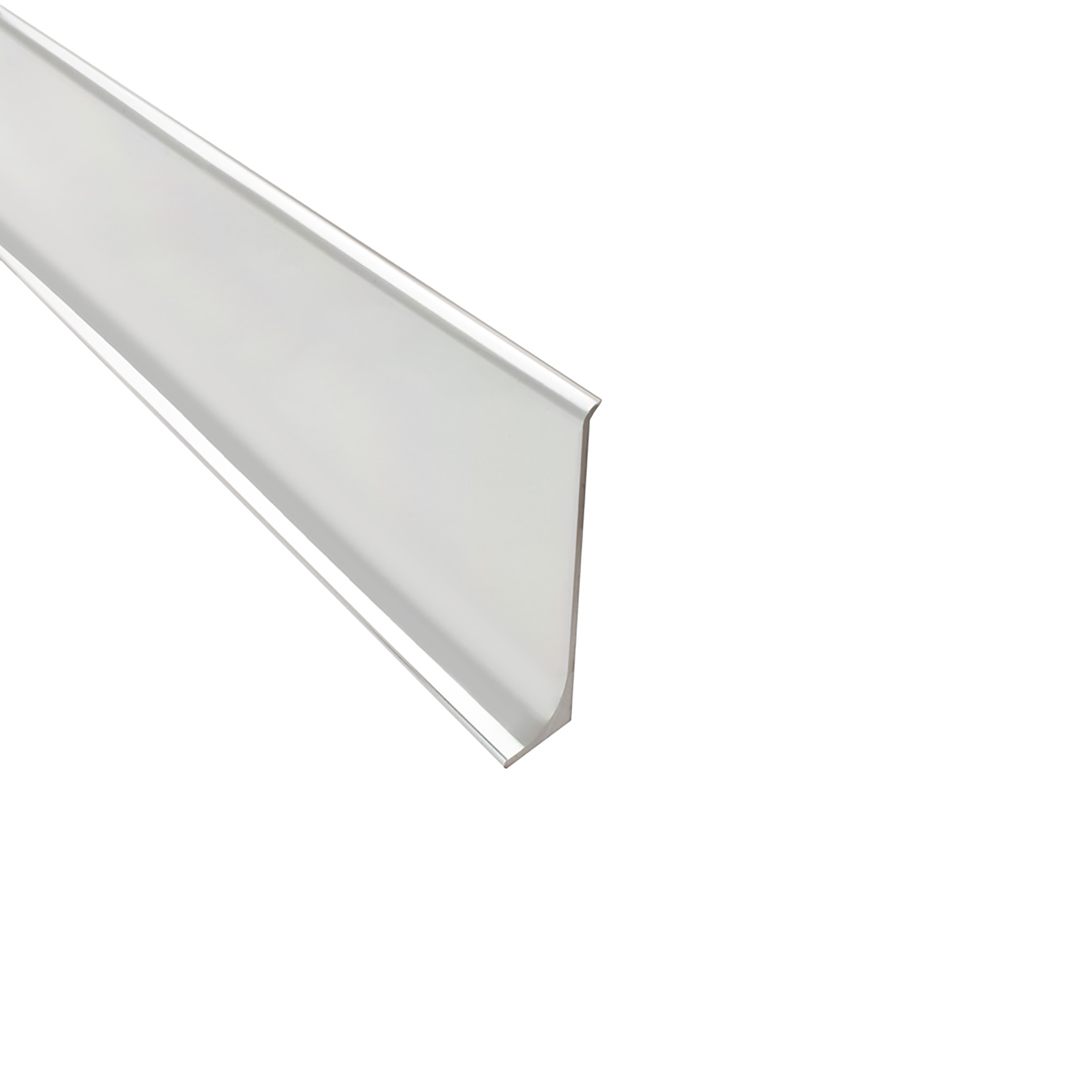 Alu Sockelleiste Fußbodenleisten eloxiert silber L200cm H60mm poliert Alu Sockelleiste Fußbodenleisten eloxiert silber L200cm H60mm poliert