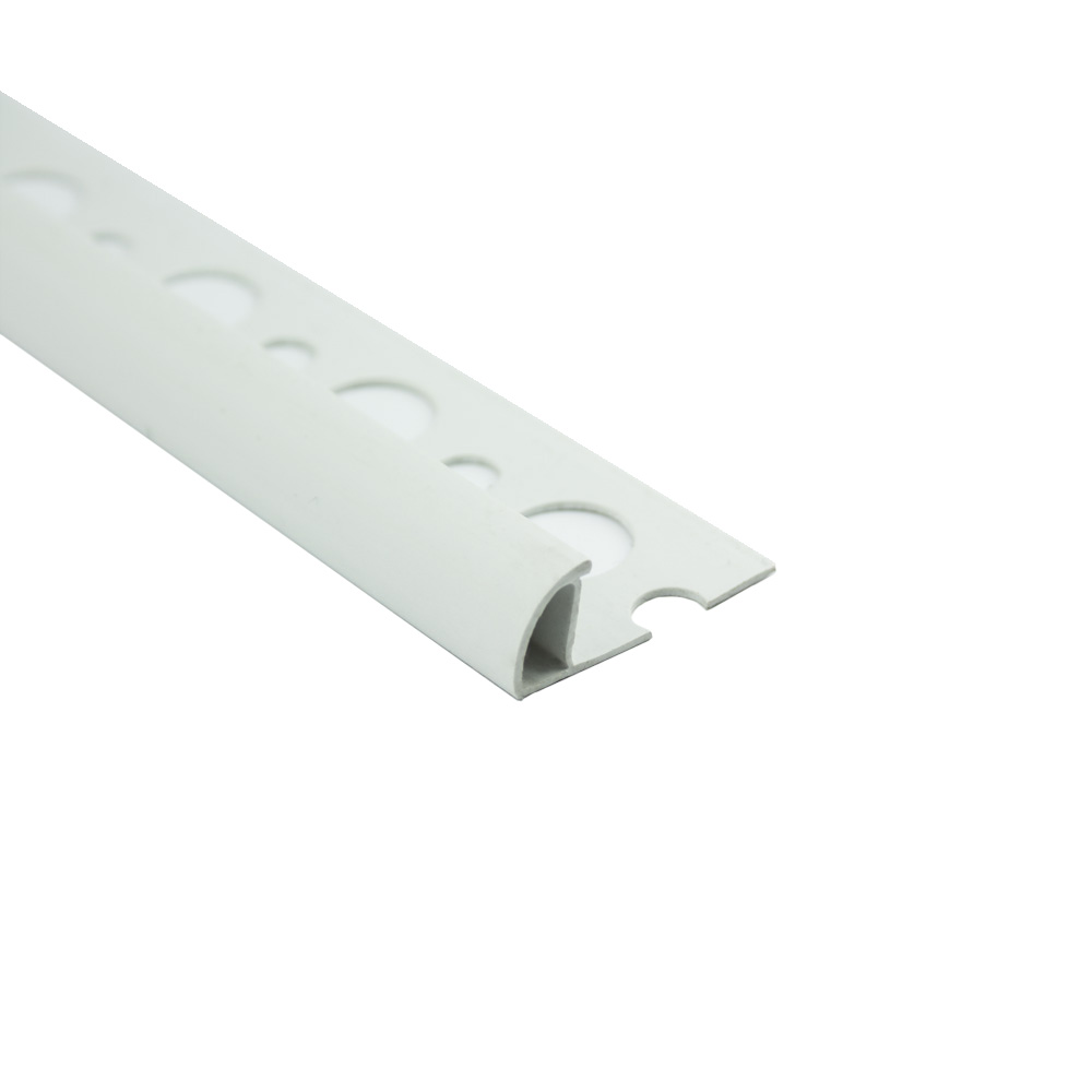 PVC Viertelkreis Fliesenschiene Fliesenprofil Kunststoff Schiene weiß L250cm 10mm Profil PVC Viertelkreis Fliesenschiene Fliesenprofil Kunststoff Schiene weiß L250cm