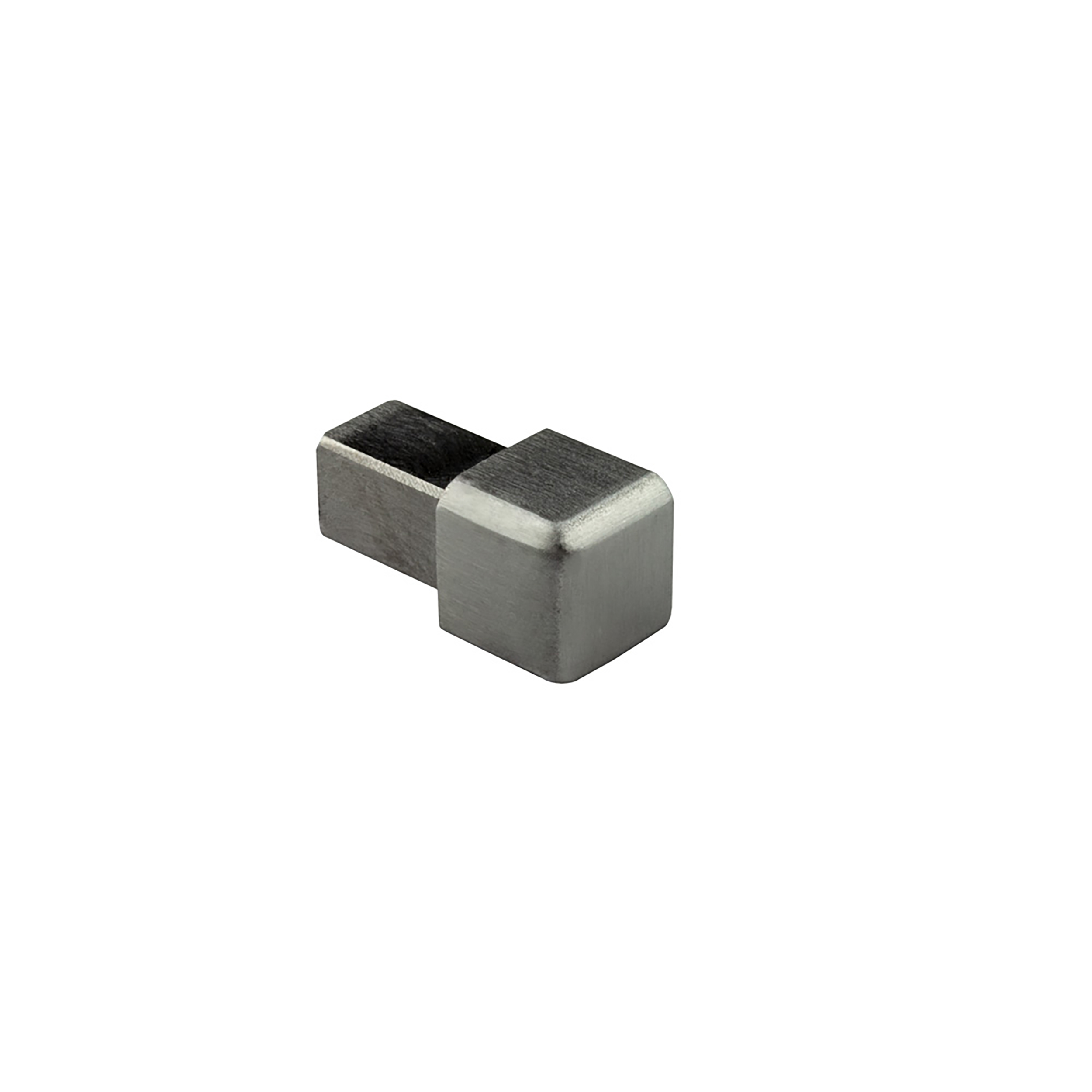 Quadrat Ausseneck Edelstahl V2A 8mm gebürstet