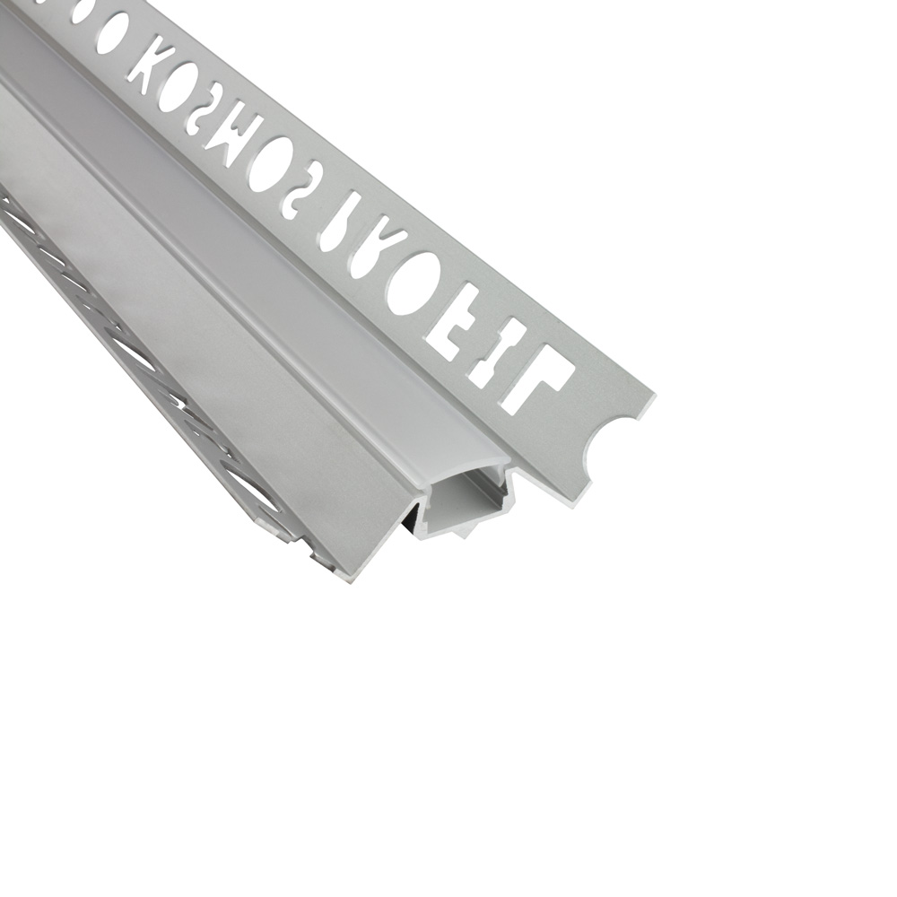 IN-T77 LED Alu Fliesenprofil Ecke innen 10mm silber 1m milky IN-T77 LED Alu Fliesenprofil Ecke innen 10mm silber 2m milky