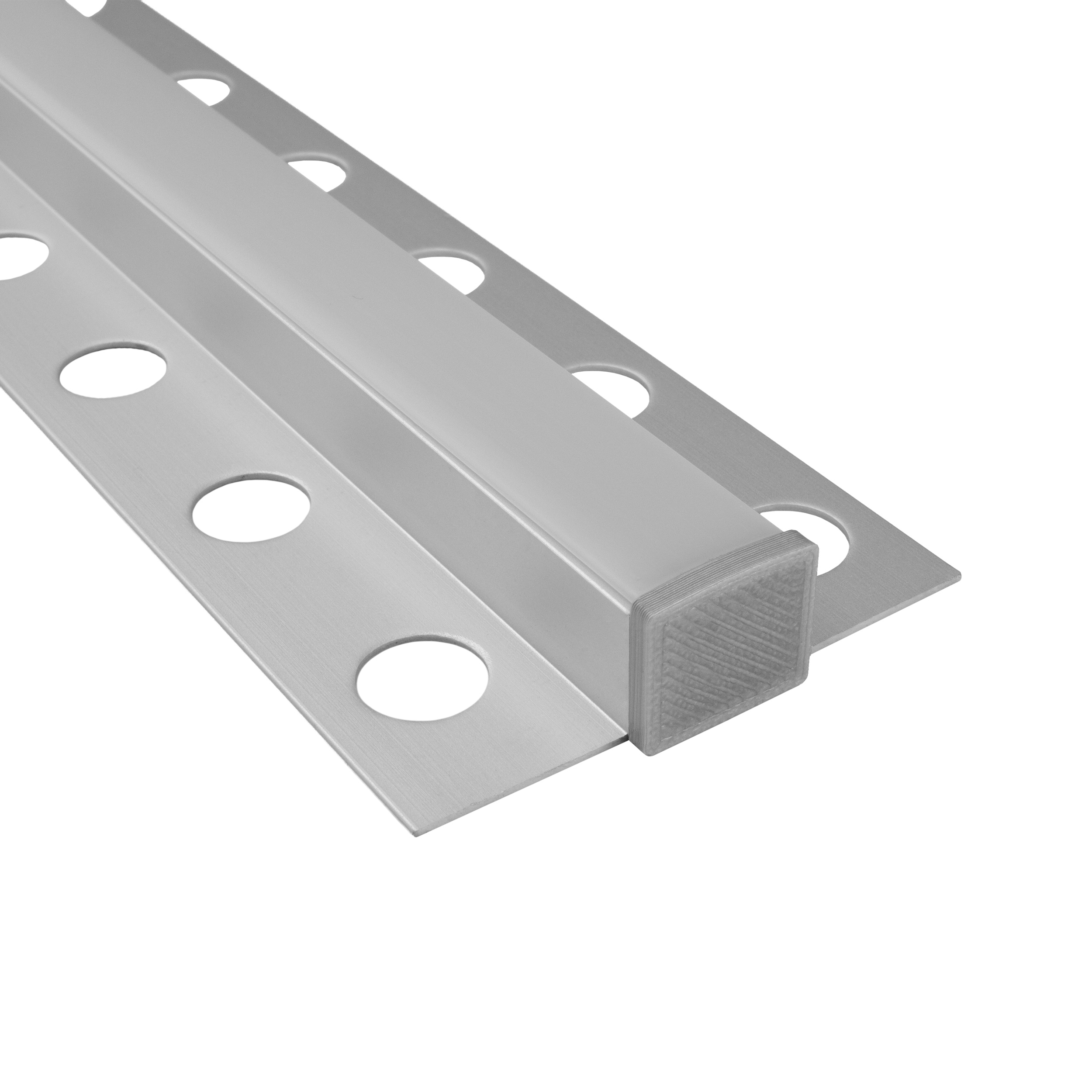 T77 LED Alu Fliesenprofil Bordüre 10mm silber 1m milky