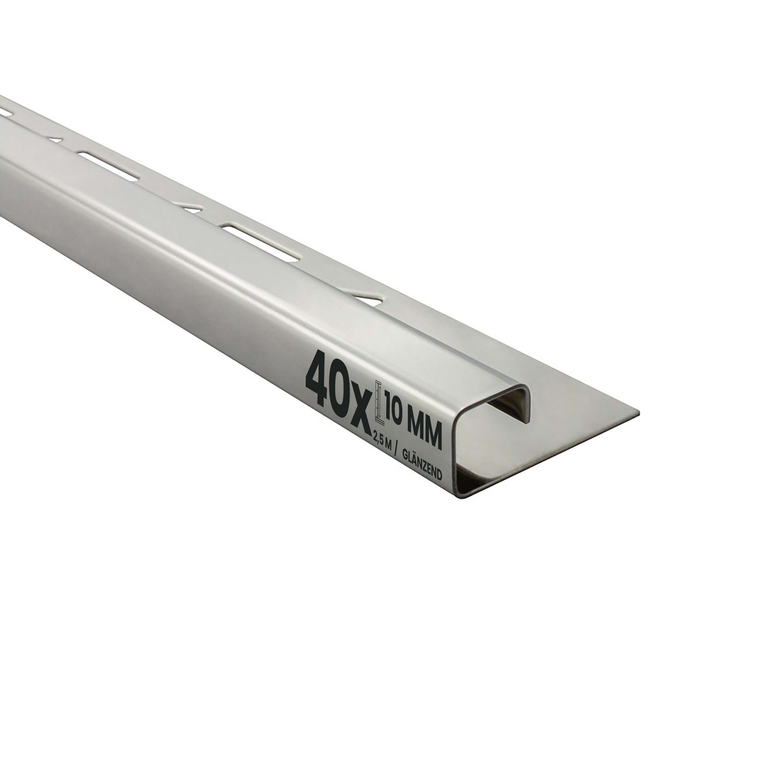 40x Quadrat Edelstahlschiene Fliesenprofil Fliesenschiene L250cm 10mm glänzend 40x Quadrat Edelstahlschiene Fliesenprofil Fliesenschiene L250cm 10mm glänzend