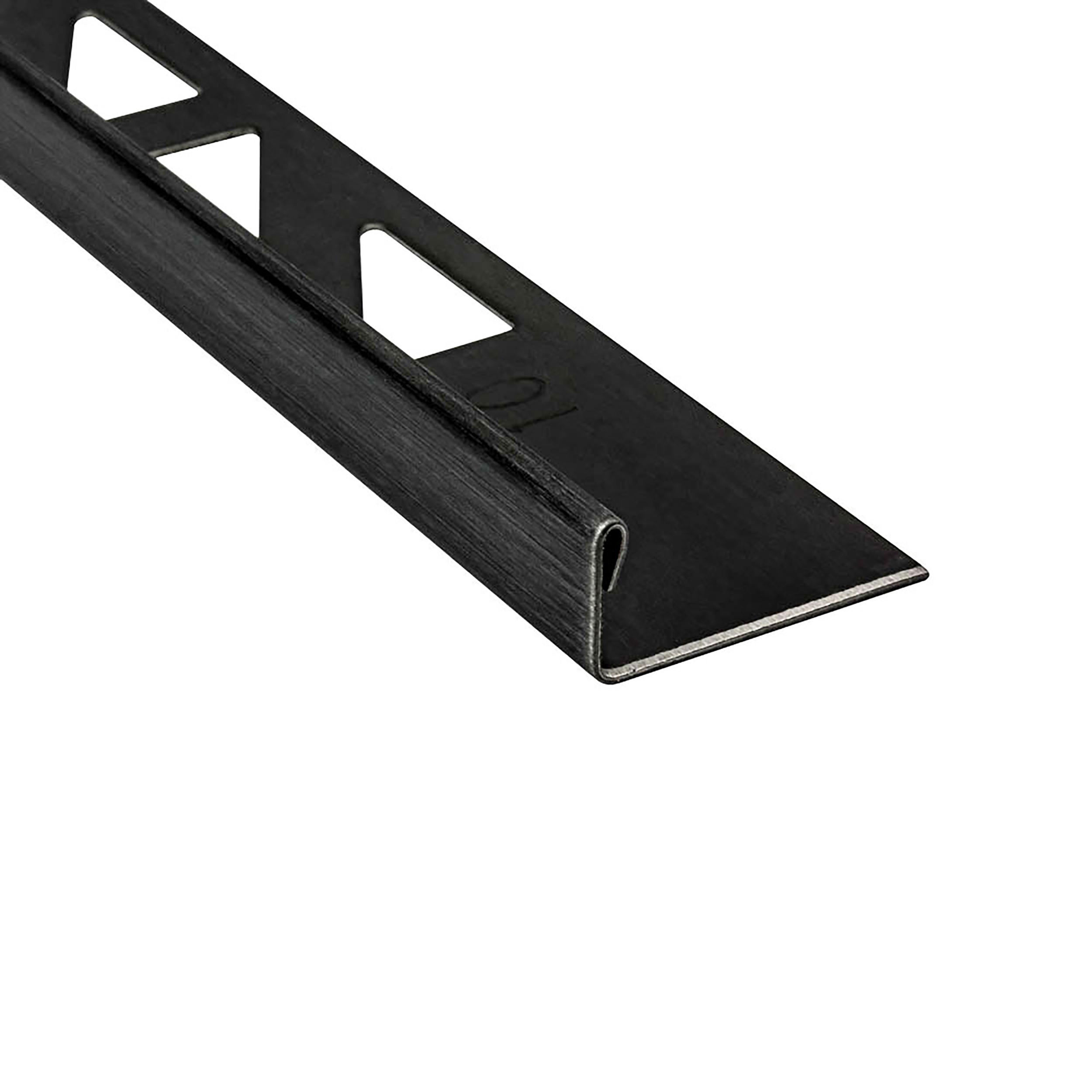 L-Profil Edelstahlschiene Fliesenprofil V2A L250cm 10mm schwarz anthrazit gebürstet L-Profil Edelstahlschiene Fliesenprofil V2A L250cm 10mm schwarz anthrazit gebürstet
