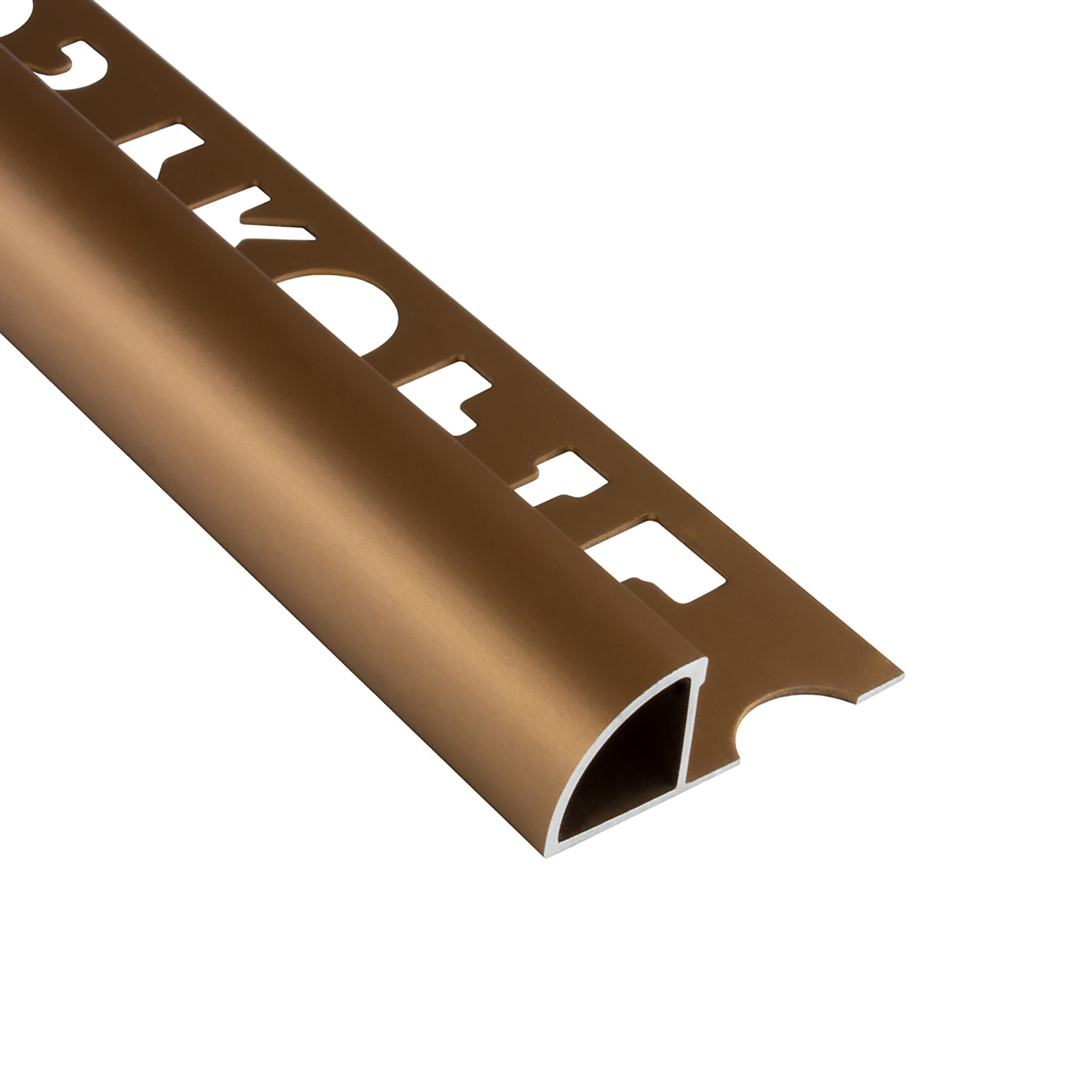 Alu Viertelkreis Profil Fliesenschiene gold matt L270cm 12mm