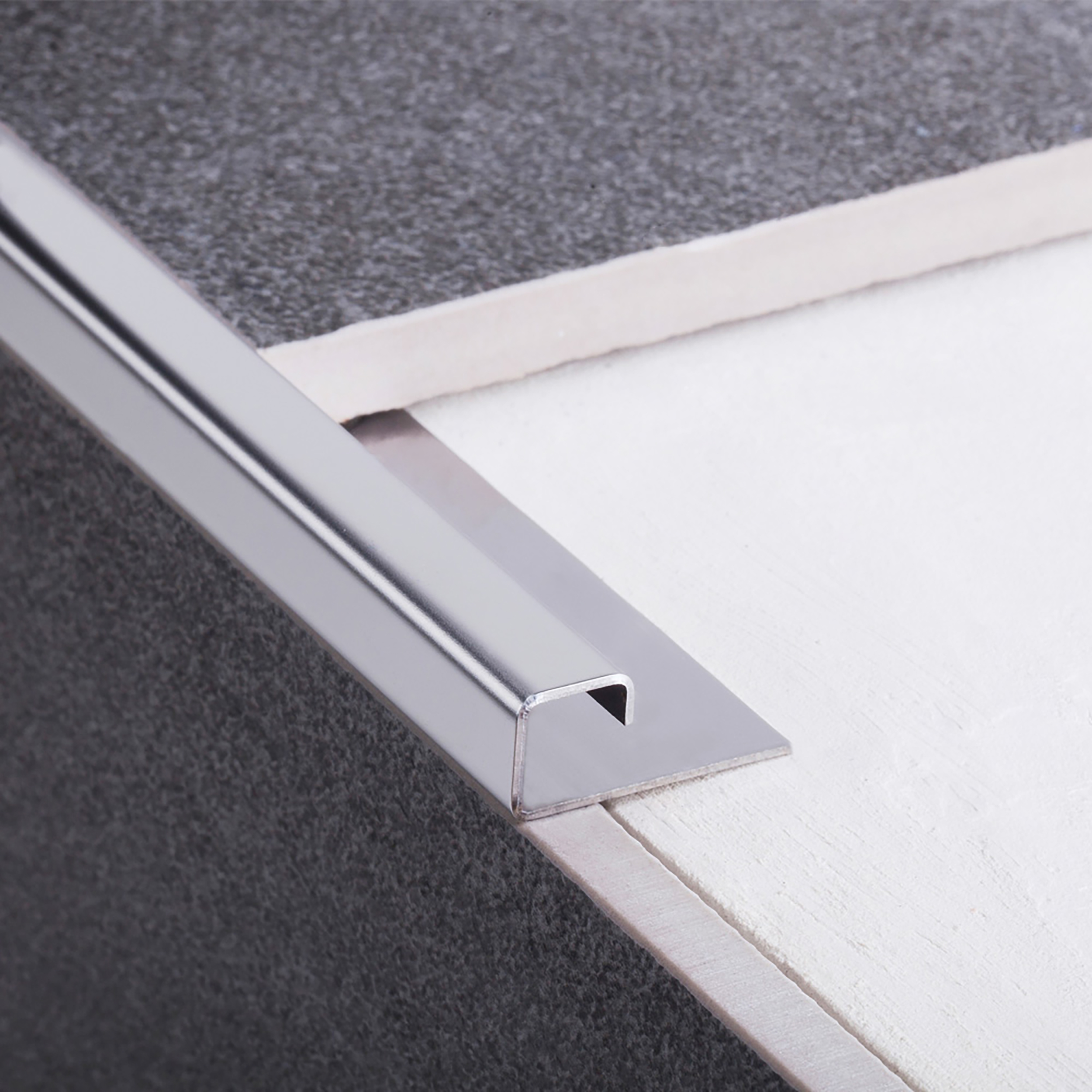 Quadrat Edelstahlschiene Profil Fliesenschiene Edelstahl V2A L250cm H6-12mm Quadrat Edelstahlschiene Profil Fliesenschiene Edelstahl V2A L300cm H10-11mm