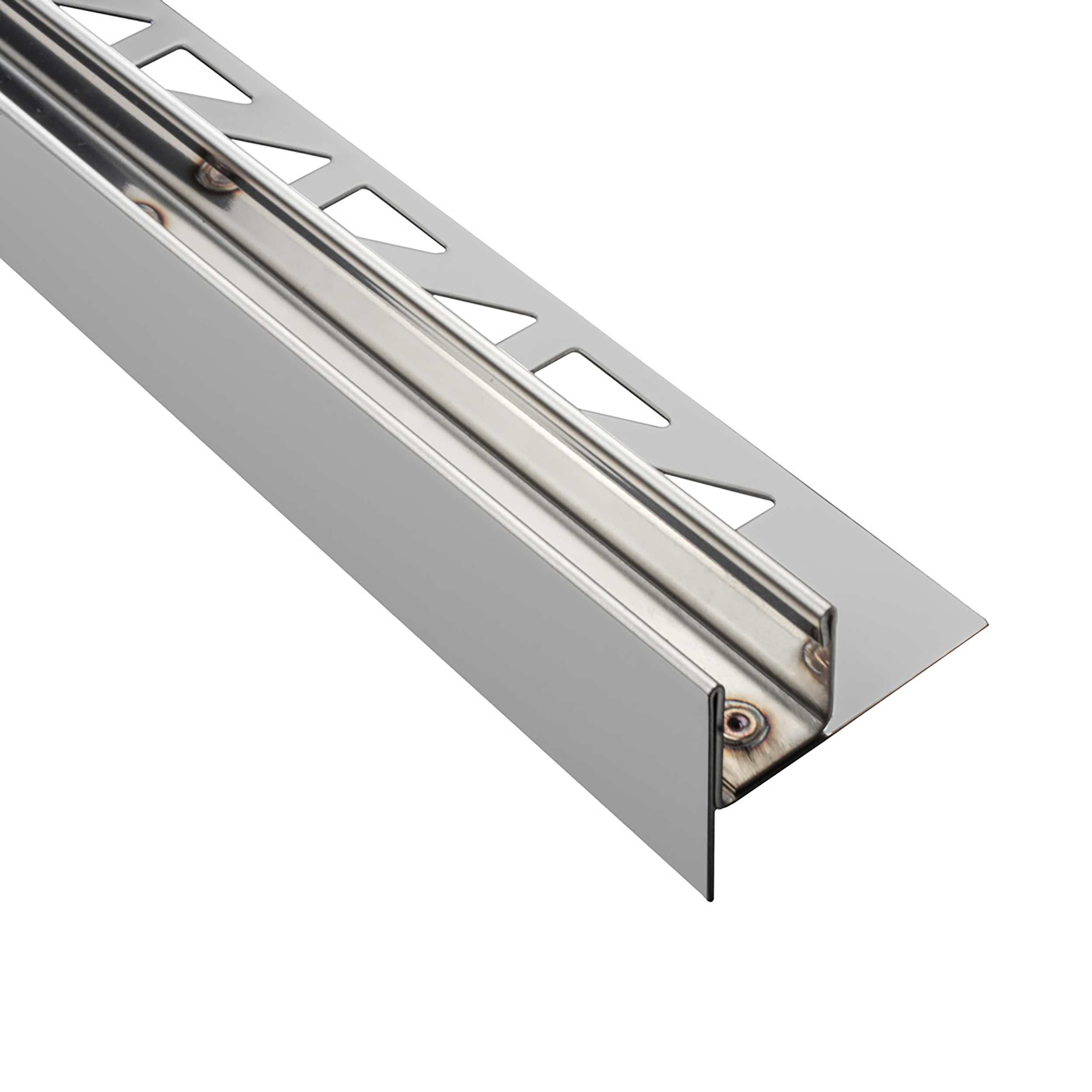 Glashalter- Duschprofil, Keil- Gefälle-Profil begehbare Dusche H19 G13 Links 100cm glänzend