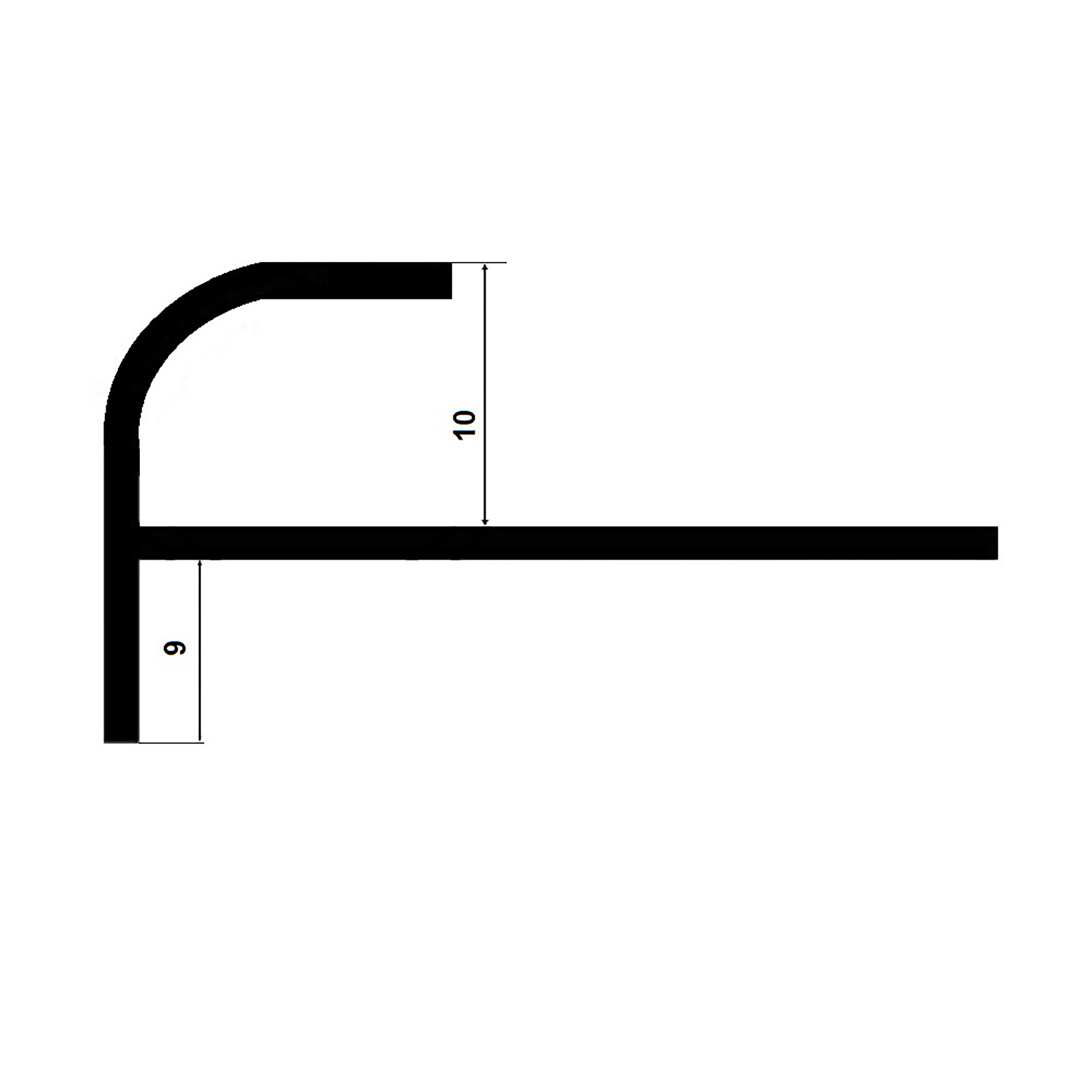 Alu Stufenprofil Fliesenschiene Profil Treppe Schiene matt L270cm H10mm gold