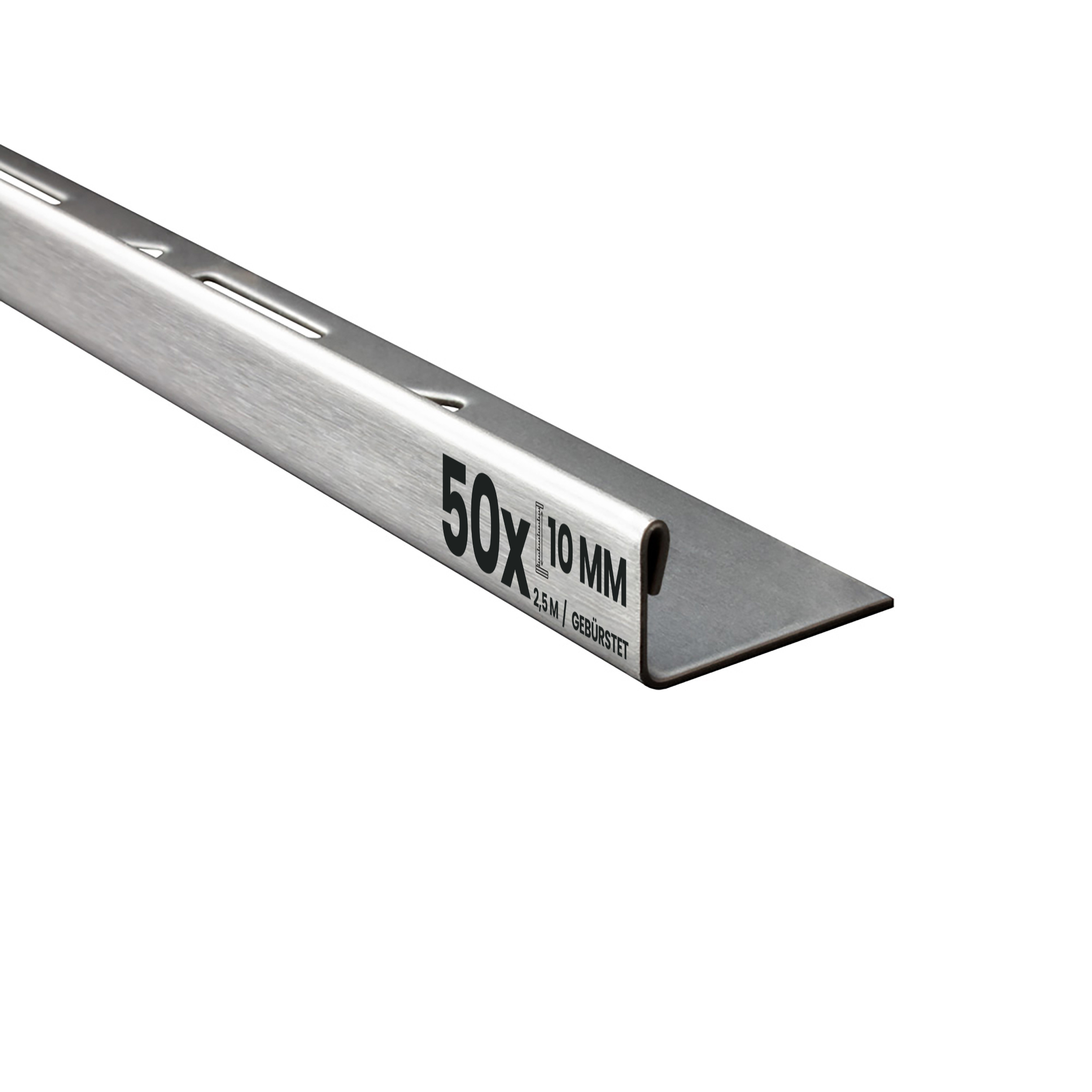 50x L-Profil Edelstahlschiene Fliesenschiene Fliesenprofil L250cm 10mm gebürstet 50x L-Profil Edelstahlschiene Fliesenschiene Fliesenprofil L250cm 10mm gebürstet