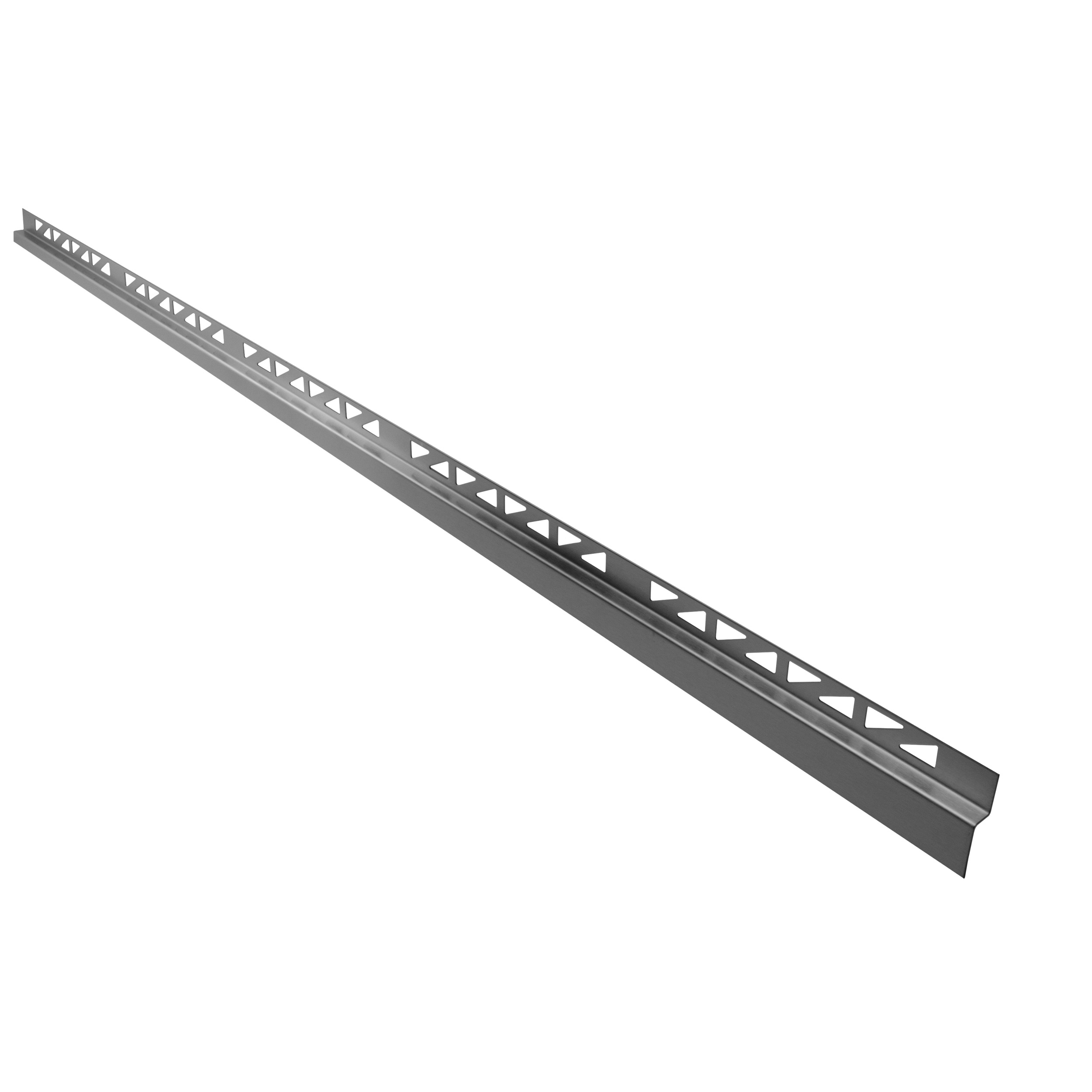 Dusch-, Wand-, Keil-Profil Gefälleprofil begehbare Dusche gebürstet 12mm Typ 6 - Links - 200cm