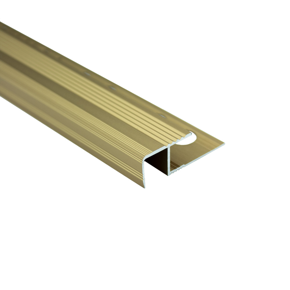 Alu Stufenprofil Fliesenschiene Profil Treppe Schiene silber gold L300cm H12mm